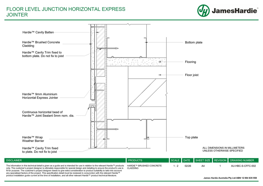 Navigate to AU-HBC-S-CFFC-002 - FLOOR LEVEL JUNCTION HORIZONTAL EXPRESS JOINTER