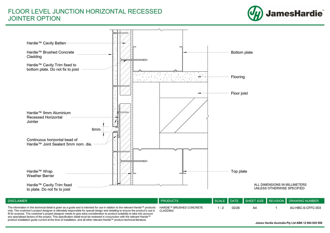 Navigate to AU-HBC-S-CFFC-003 - FLOOR LEVEL JUNCTION HORIZONTAL RECESSED JOINTER OPTION