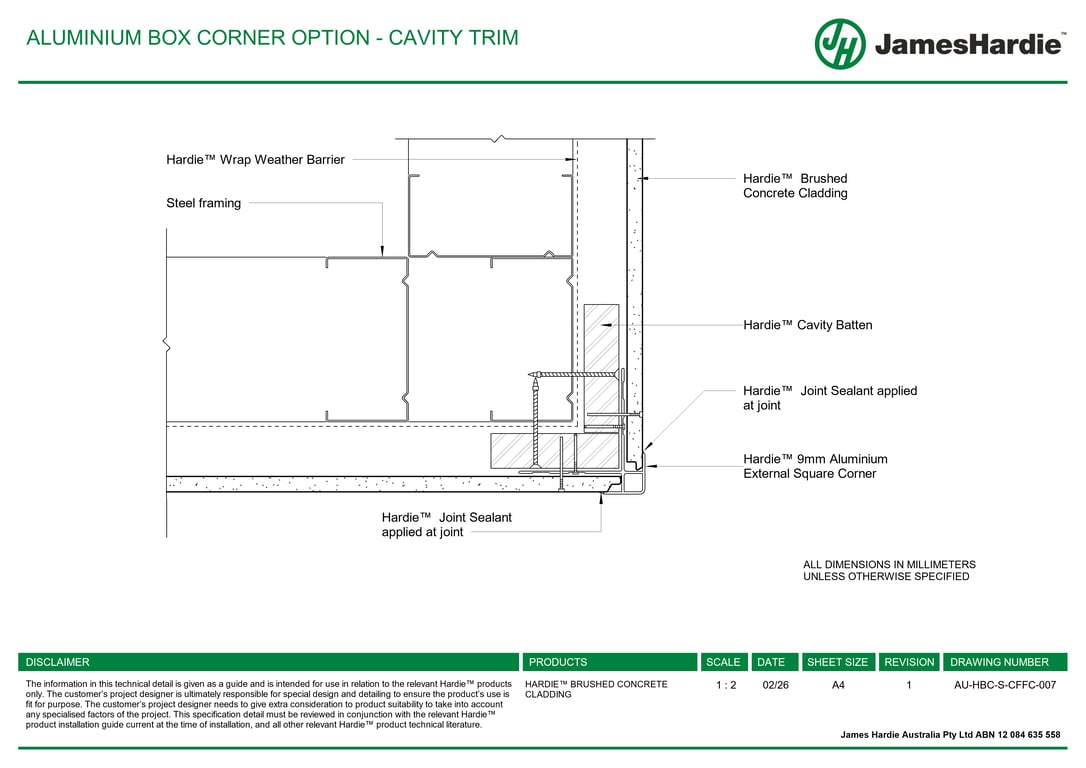 Navigate to AU-HBC-S-CFFC-007 - ALUMINIUM BOX CORNER OPTION - CAVITY TRIM