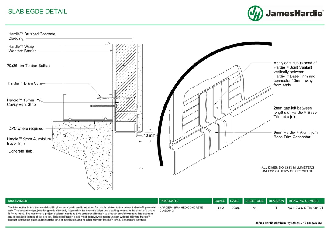 Navigate to AU-HBC-S-CFTB-001-01 - SLAB EGDE DETAIL