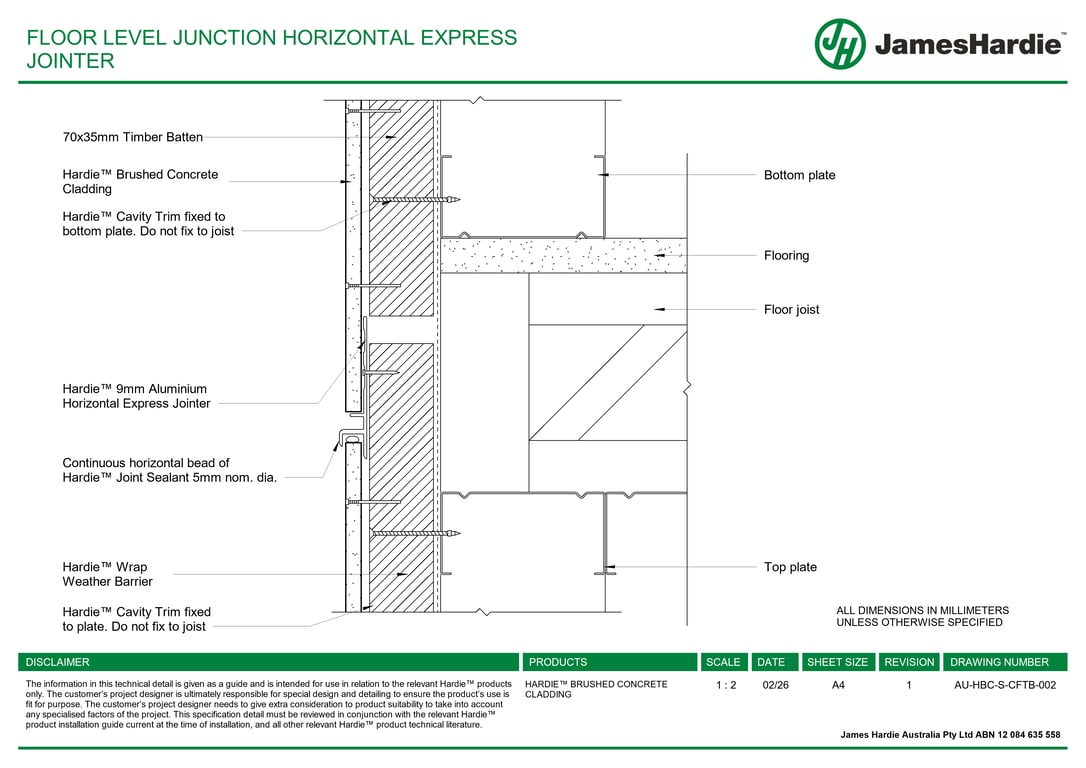 Navigate to AU-HBC-S-CFTB-002 - FLOOR LEVEL JUNCTION HORIZONTAL EXPRESS JOINTER