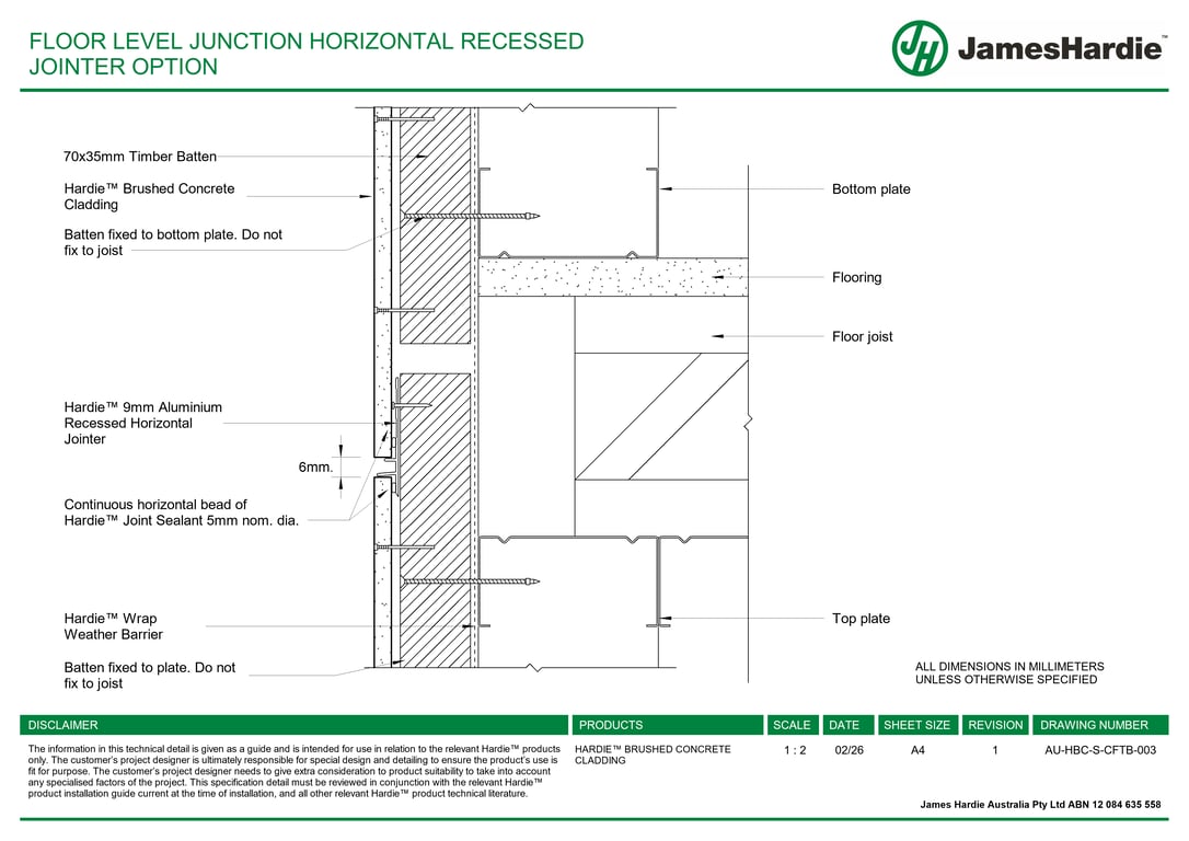 Navigate to AU-HBC-S-CFTB-003 - FLOOR LEVEL JUNCTION HORIZONTAL RECESSED JOINTER OPTION