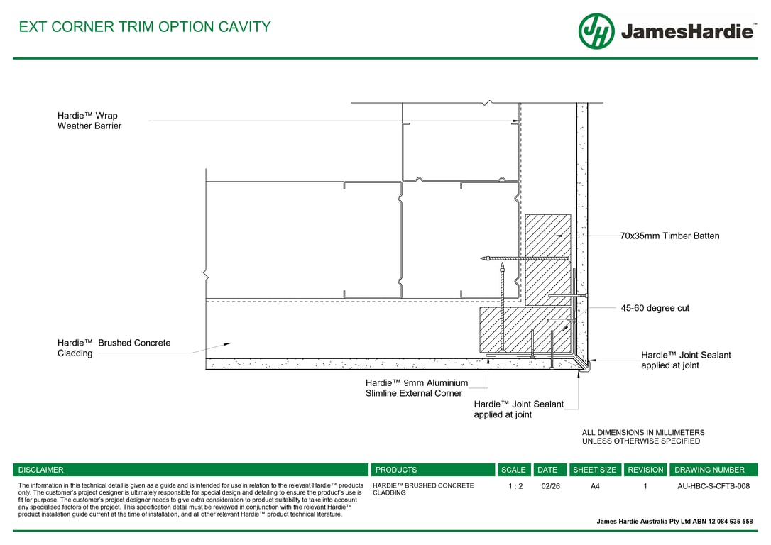 Navigate to AU-HBC-S-CFTB-008 - EXT CORNER TRIM OPTION CAVITY