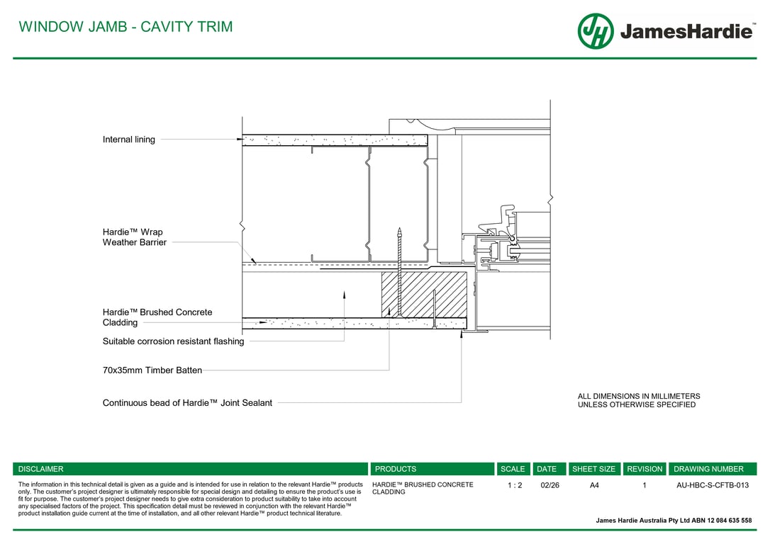 Navigate to AU-HBC-S-CFTB-013 - WINDOW JAMB - CAVITY TRIM