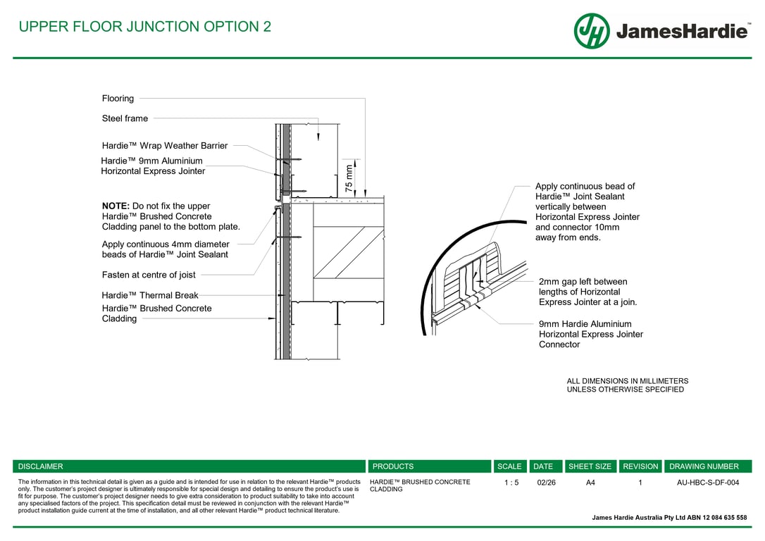 Navigate to AU-HBC-S-DF-004 - UPPER FLOOR JUNCTION OPTION 2