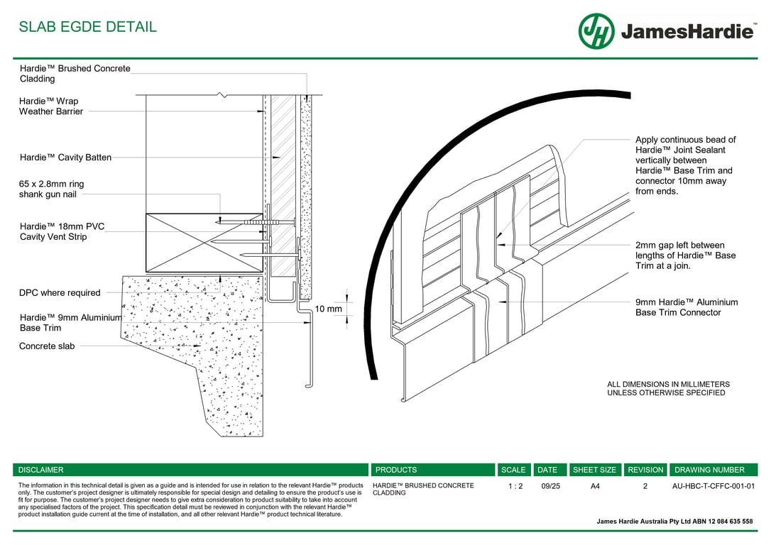 Navigate to AU-HBC-T-CFFC-001-01 - SLAB EGDE DETAIL