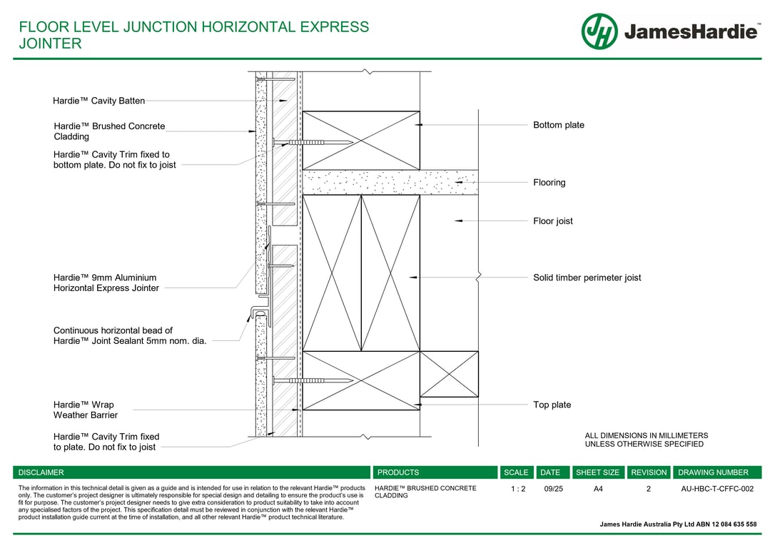 AU-HBC-T-CFFC-002 - FLOOR LEVEL JUNCTION HORIZONTAL EXPRESS JOINTER