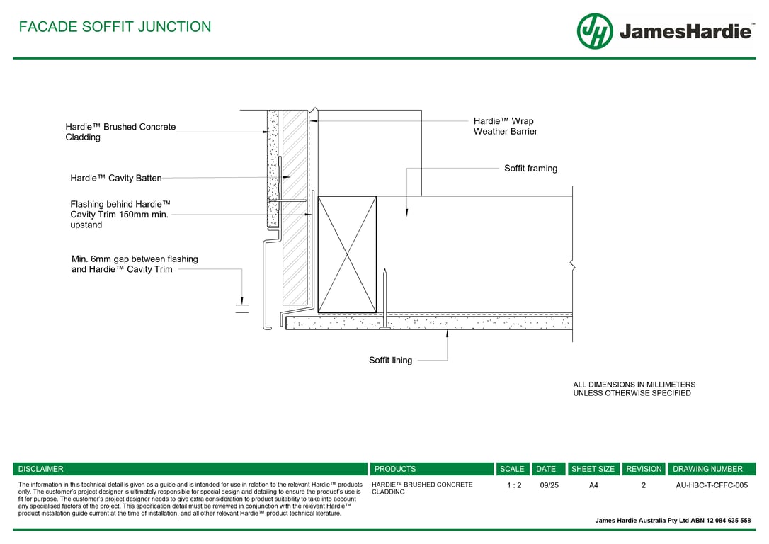 AU-HBC-T-CFFC-005 - FACADE SOFFIT JUNCTION