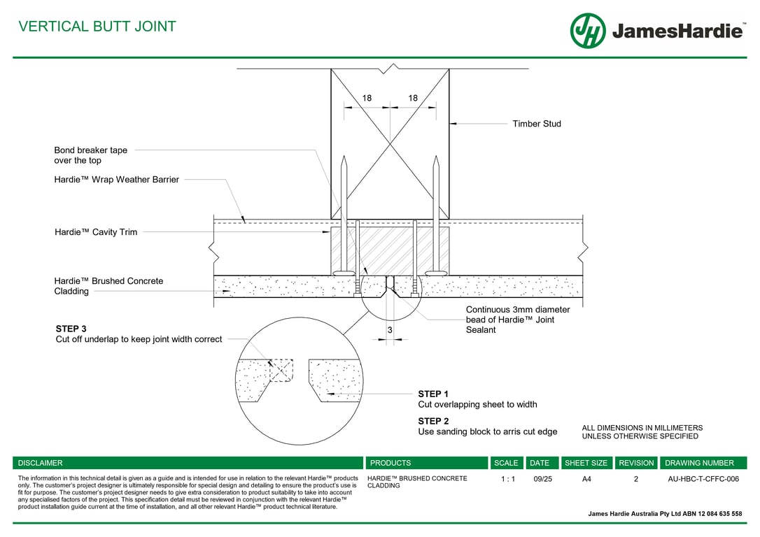 AU-HBC-T-CFFC-006 - VERTICAL BUTT JOINT