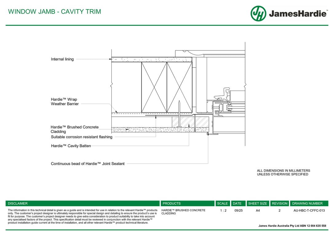 Navigate to AU-HBC-T-CFFC-013 - WINDOW JAMB - CAVITY TRIM