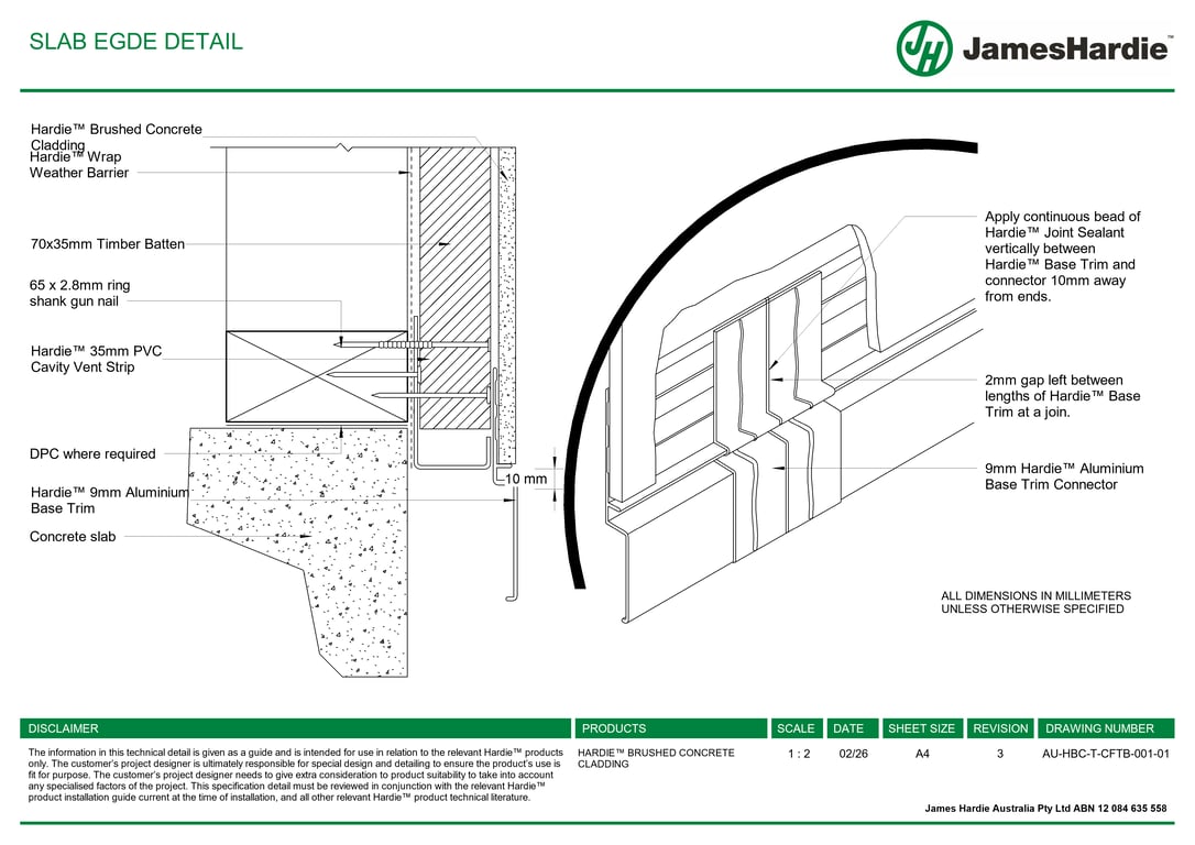 Navigate to AU-HBC-T-CFTB-001-01 - SLAB EGDE DETAIL