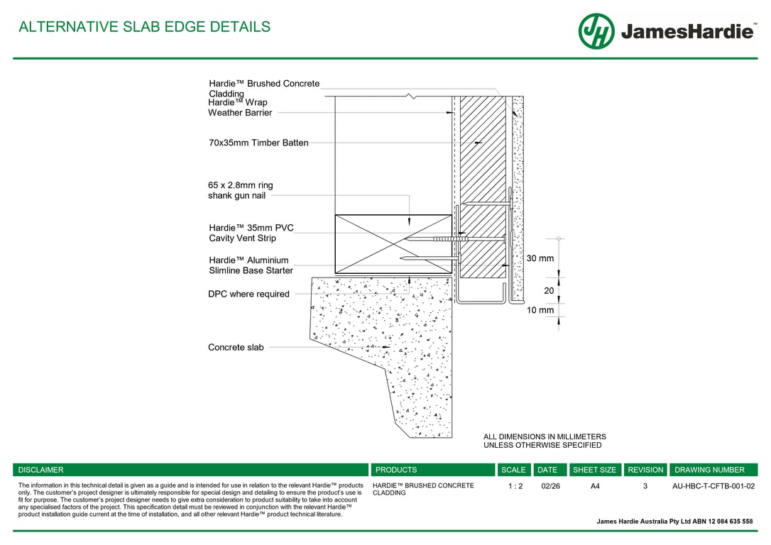 Navigate to AU-HBC-T-CFTB-001-02 - ALTERNATIVE SLAB EDGE DETAILS