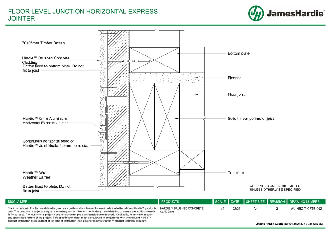 Navigate to AU-HBC-T-CFTB-002 - FLOOR LEVEL JUNCTION HORIZONTAL EXPRESS JOINTER