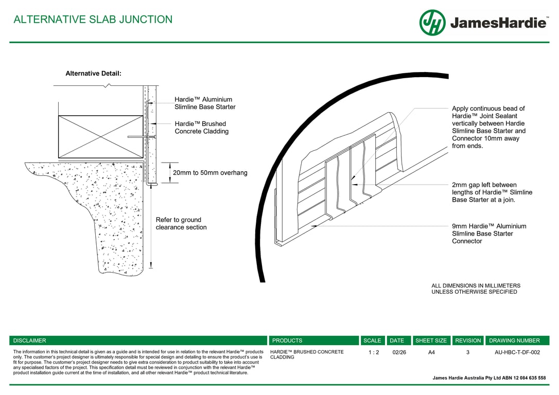 Navigate to AU-HBC-T-DF-002 - ALTERNATIVE SLAB JUNCTION