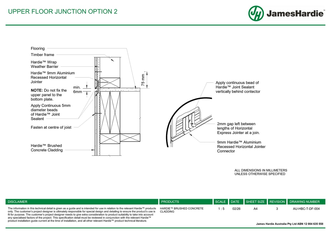 Navigate to AU-HBC-T-DF-004 - UPPER FLOOR JUNCTION OPTION 2