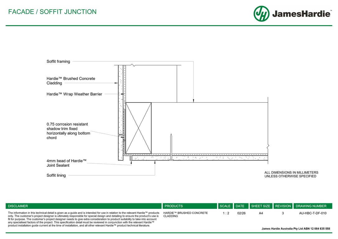 Navigate to AU-HBC-T-DF-010 - FACADE - SOFFIT JUNCTION