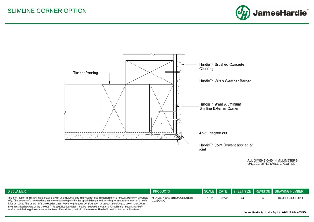 Navigate to AU-HBC-T-DF-011 - SLIMLINE CORNER OPTION