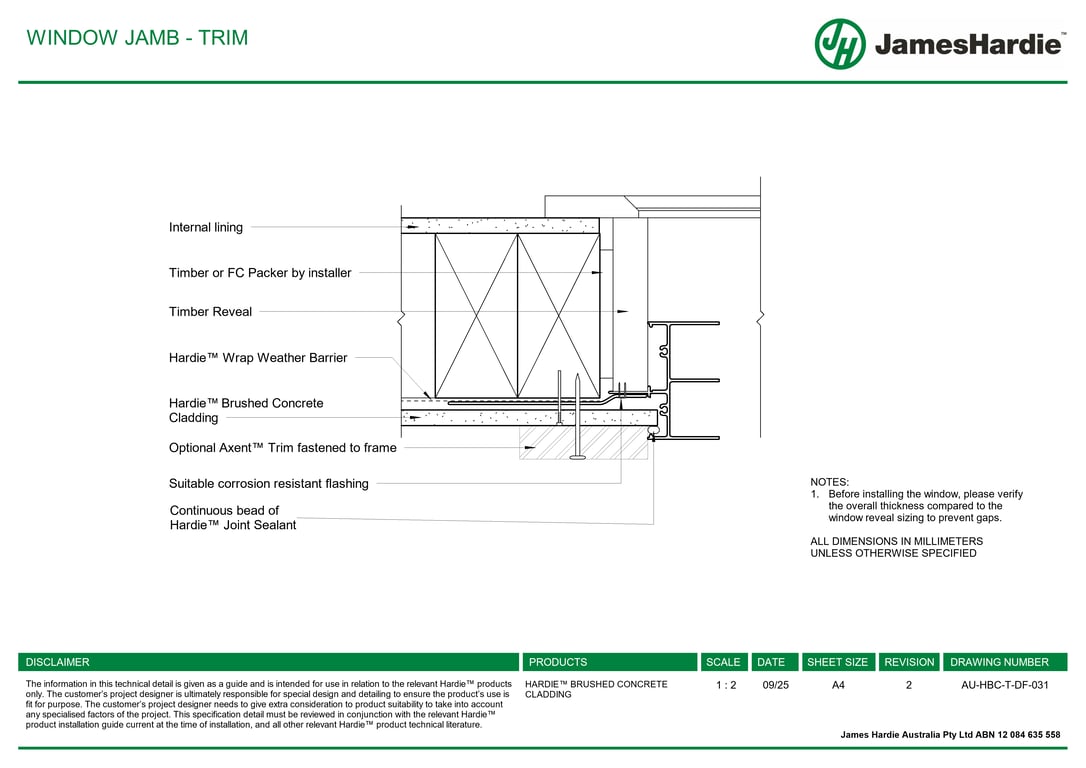 Navigate to AU-HBC-T-DF-031 - WINDOW JAMB - TRIM