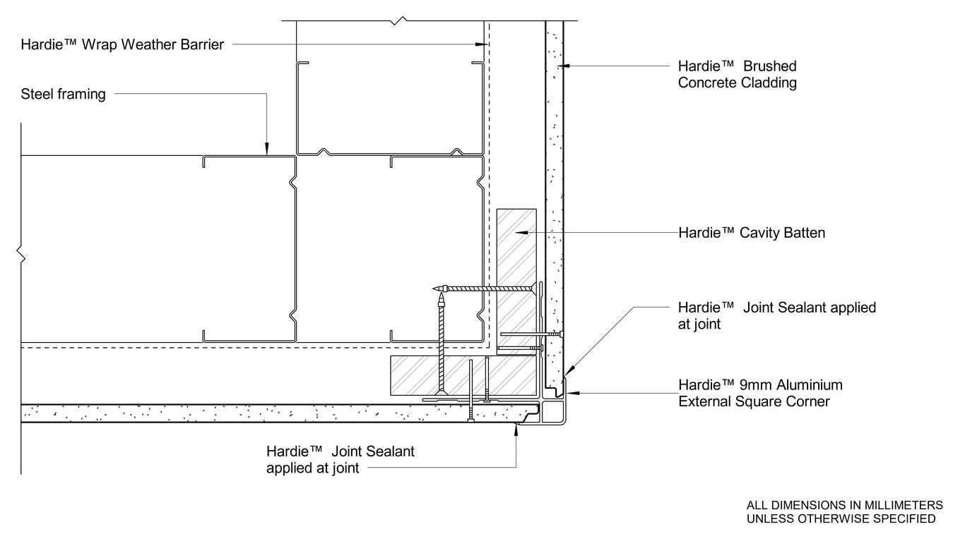 Navigate to HBC Steel CFFC Aluminium Box External Corner Option
