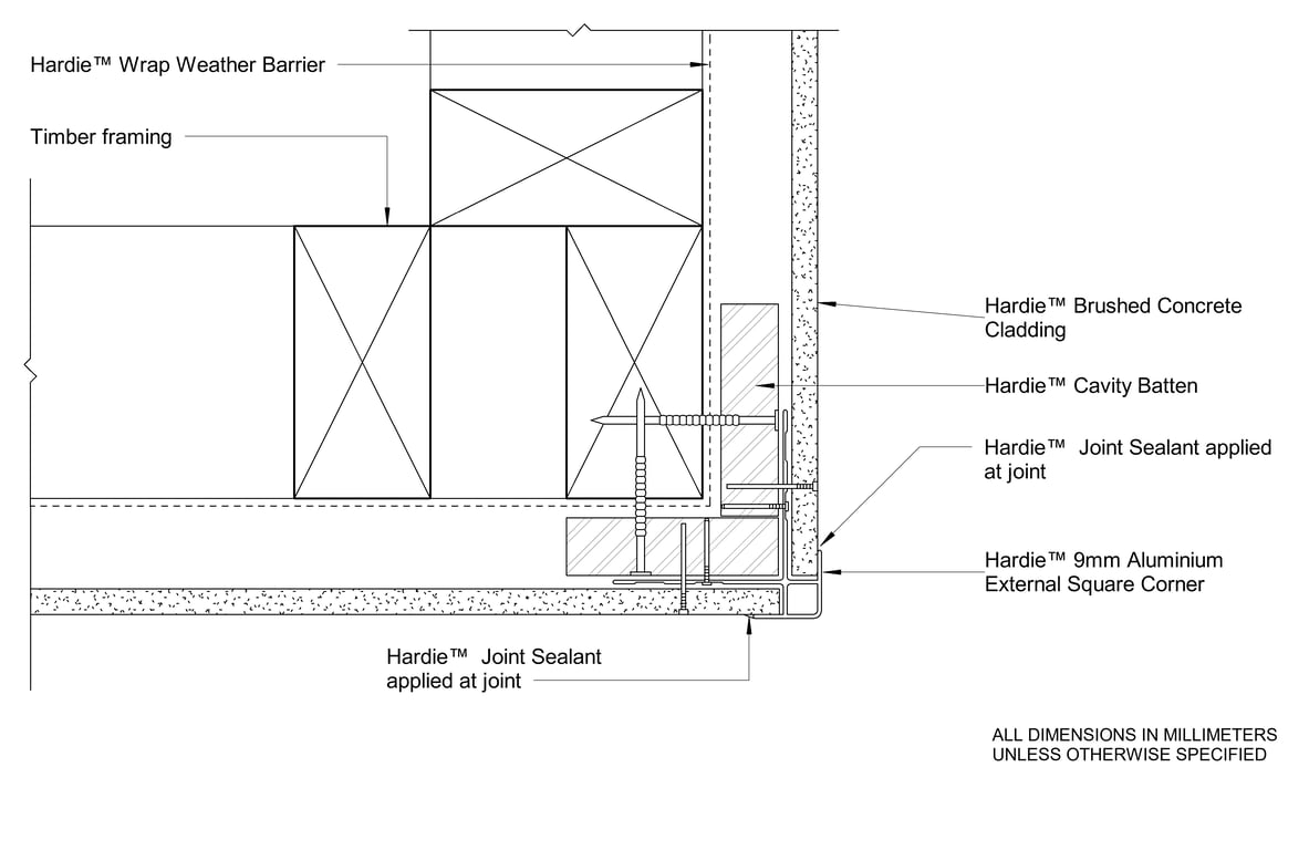 Navigate to HBC Timber CFFC Aluminium Box External Corner Option