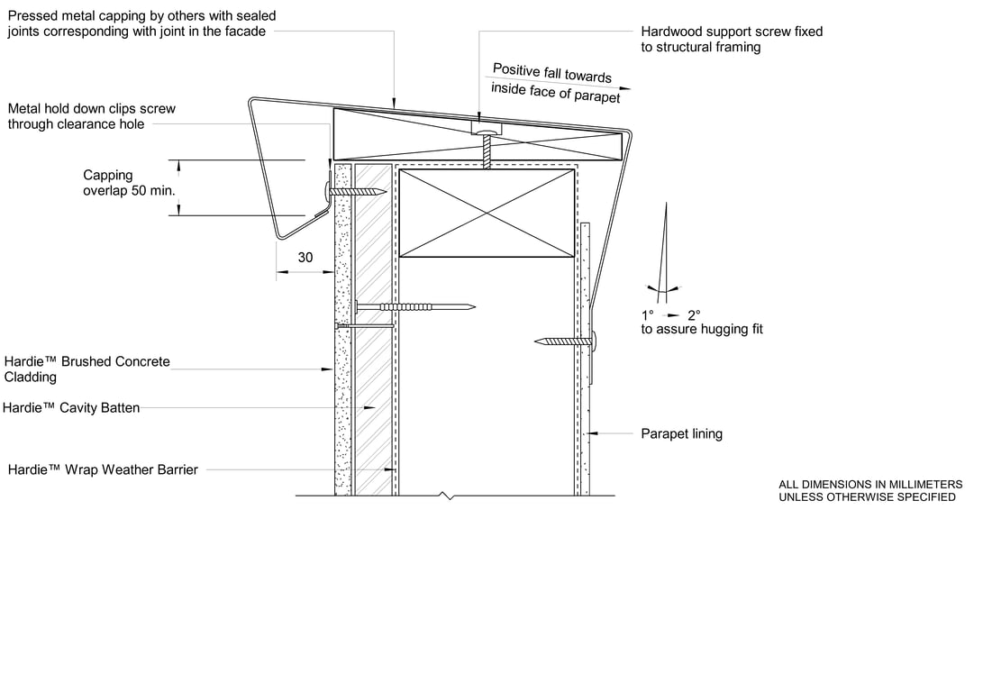 Navigate to HBC Timber CFFC Parapet Capping Detail