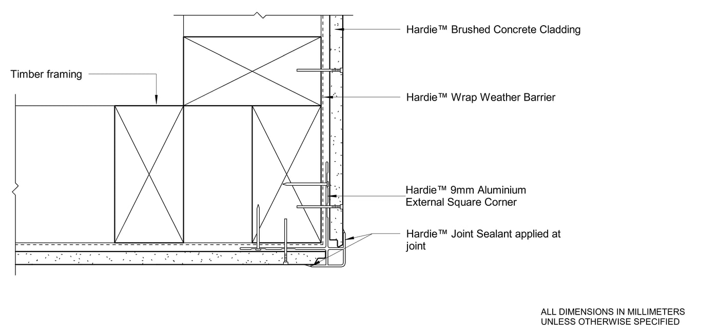 Navigate to HBC Timber DF Aluminium Box External Corner Option