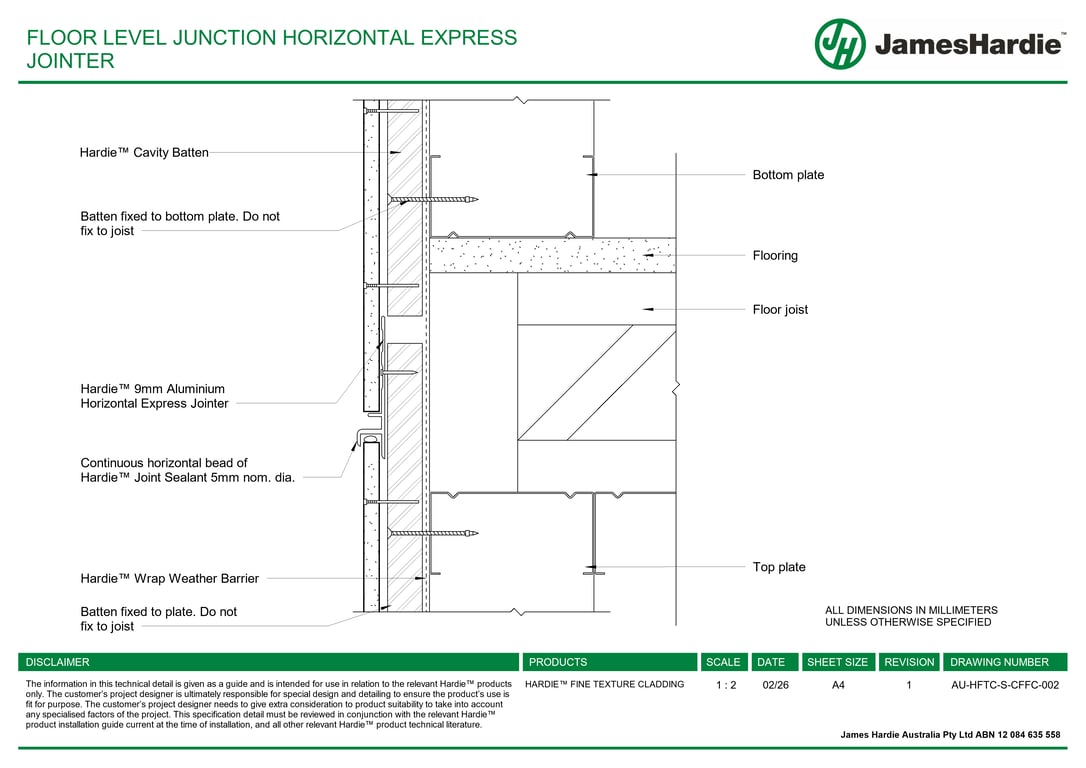 Navigate to AU-HFTC-S-CFFC-002 - FLOOR LEVEL JUNCTION HORIZONTAL EXPRESS JOINTER