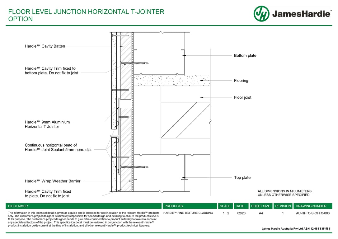 AU-HFTC-S-CFFC-003 - FLOOR LEVEL JUNCTION HORIZONTAL T-JOINTER OPTION