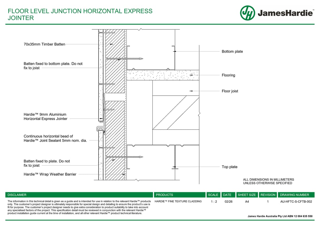 Navigate to AU-HFTC-S-CFTB-002 - FLOOR LEVEL JUNCTION HORIZONTAL EXPRESS JOINTER