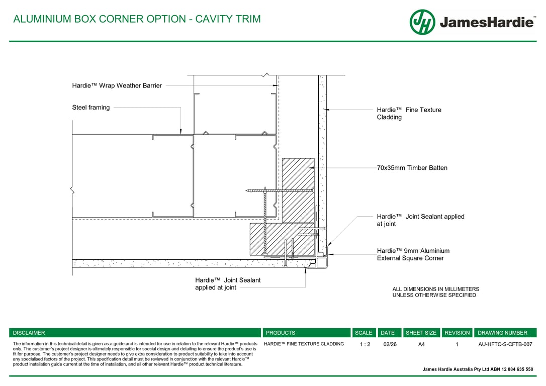 Navigate to AU-HFTC-S-CFTB-007 - ALUMINIUM BOX CORNER OPTION - CAVITY TRIM