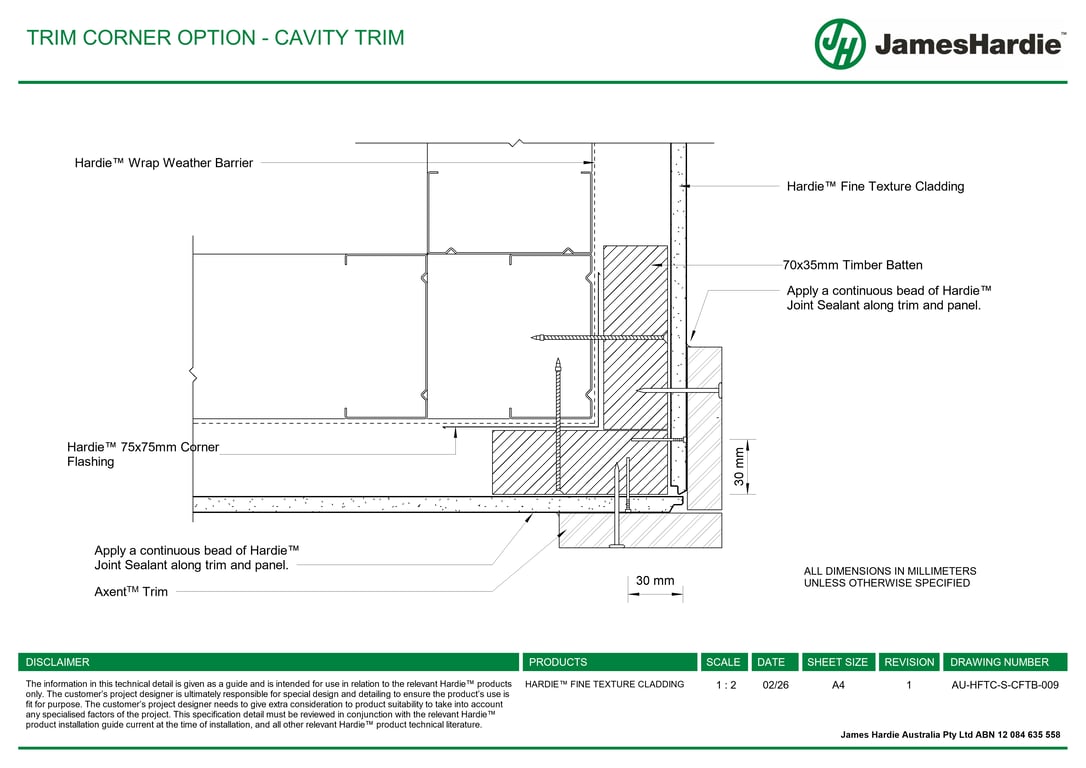 Navigate to AU-HFTC-S-CFTB-009 - TRIM CORNER OPTION - CAVITY TRIM