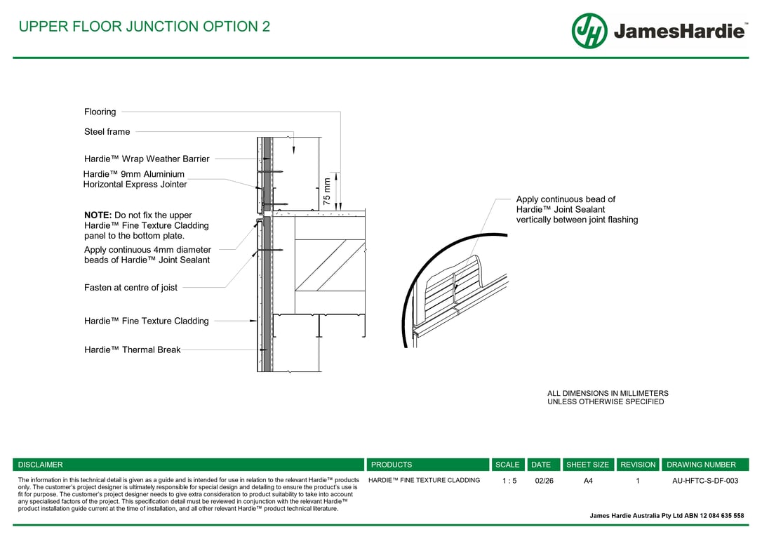 Navigate to AU-HFTC-S-DF-003 - UPPER FLOOR JUNCTION OPTION 2