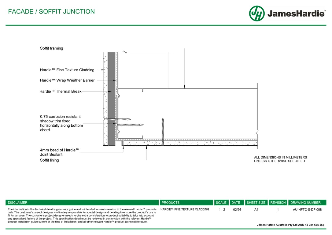 Navigate to AU-HFTC-S-DF-008 - FACADE - SOFFIT JUNCTION
