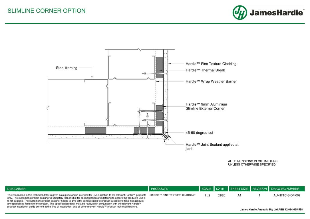Navigate to AU-HFTC-S-DF-009 - SLIMLINE CORNER OPTION