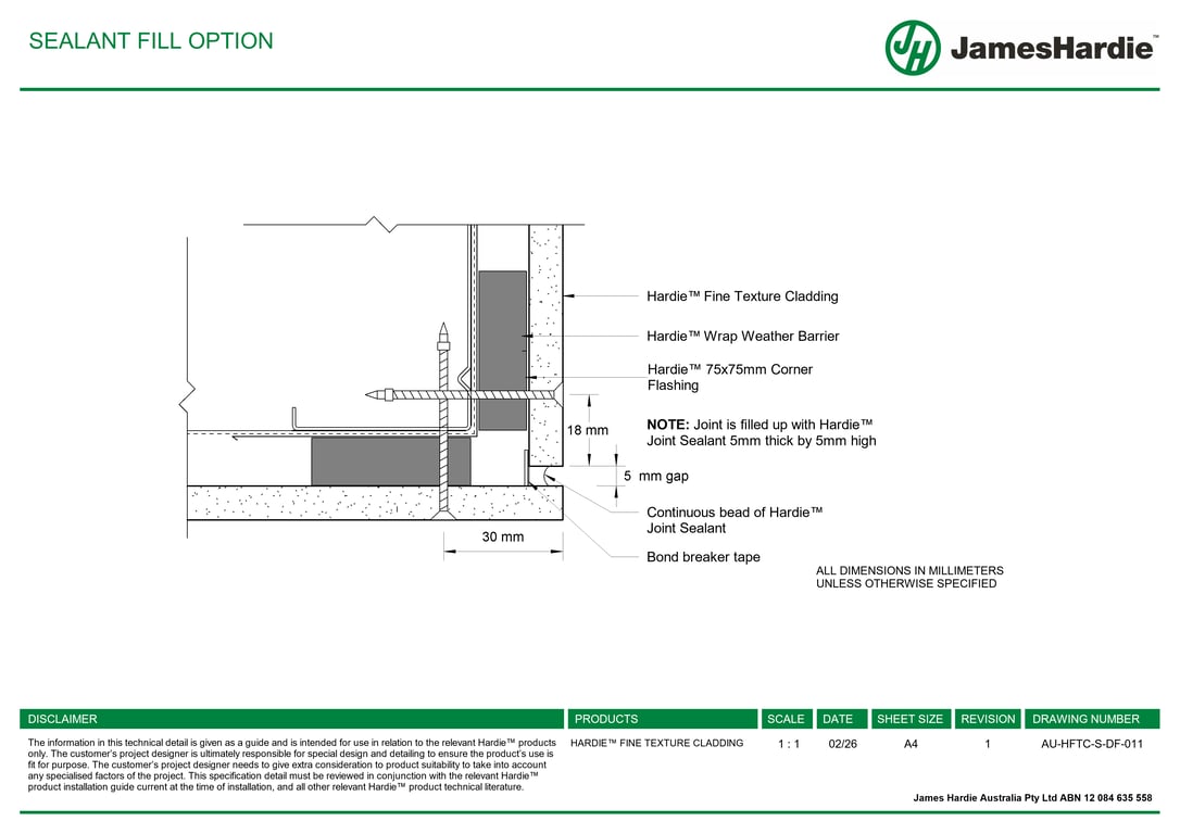 Navigate to AU-HFTC-S-DF-011 - SEALANT FILL OPTION