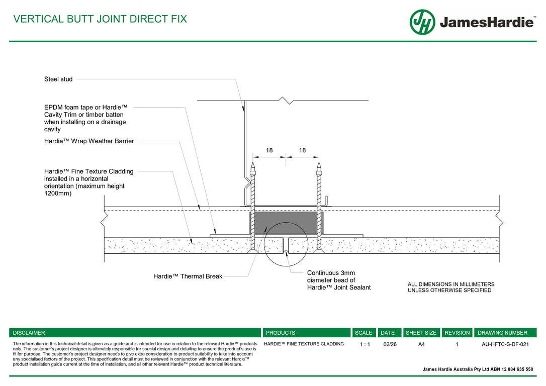 Navigate to AU-HFTC-S-DF-021 - VERTICAL BUTT JOINT DIRECT FIX