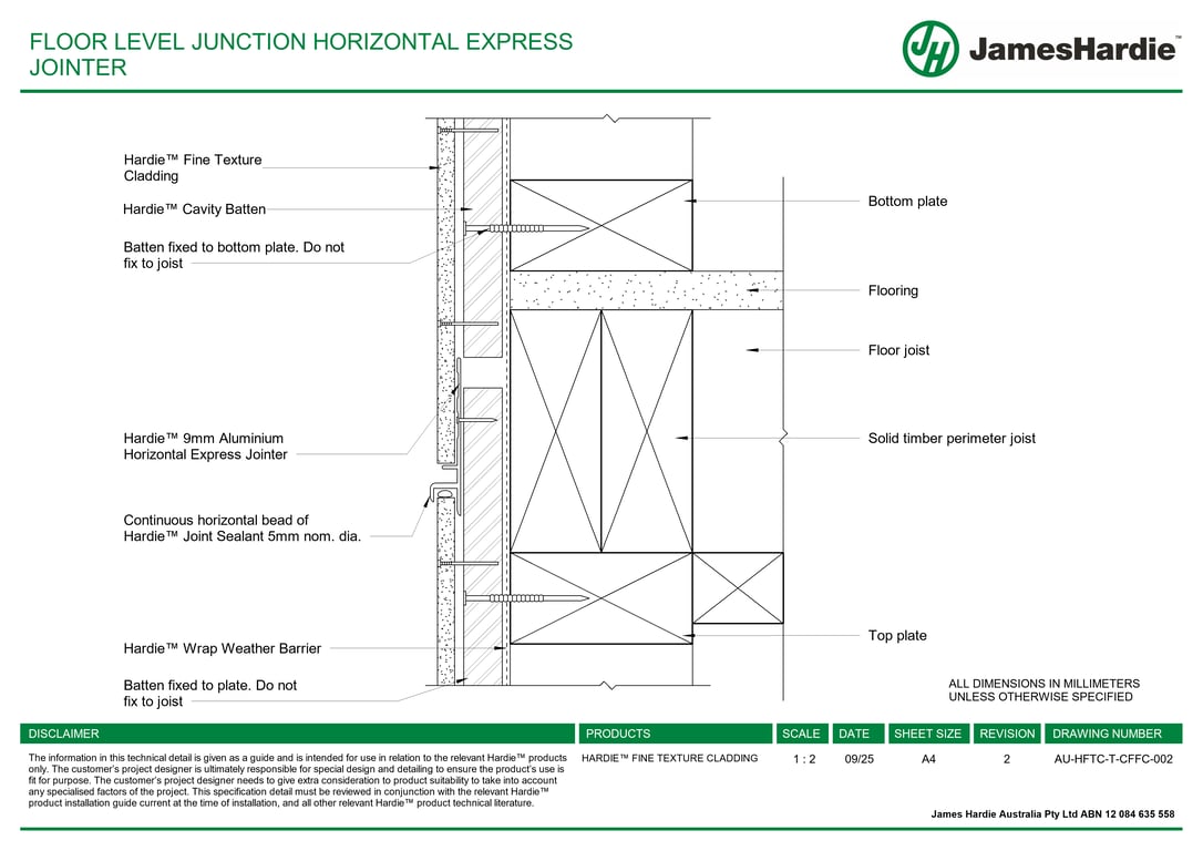 AU-HFTC-T-CFFC-002 - FLOOR LEVEL JUNCTION HORIZONTAL EXPRESS JOINTER