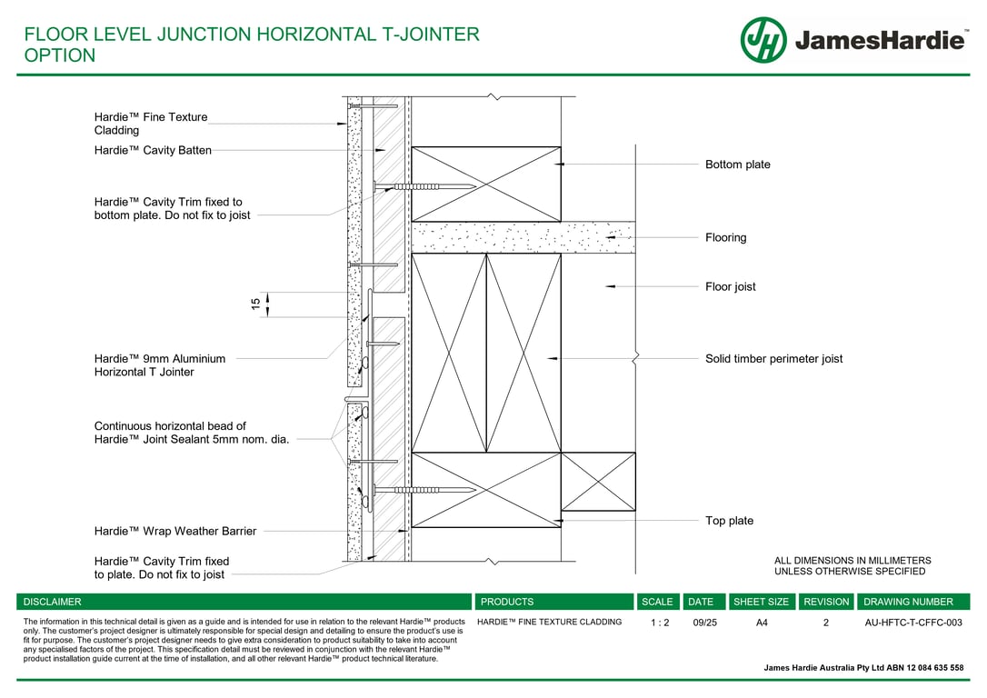 AU-HFTC-T-CFFC-003 - FLOOR LEVEL JUNCTION HORIZONTAL T-JOINTER OPTION