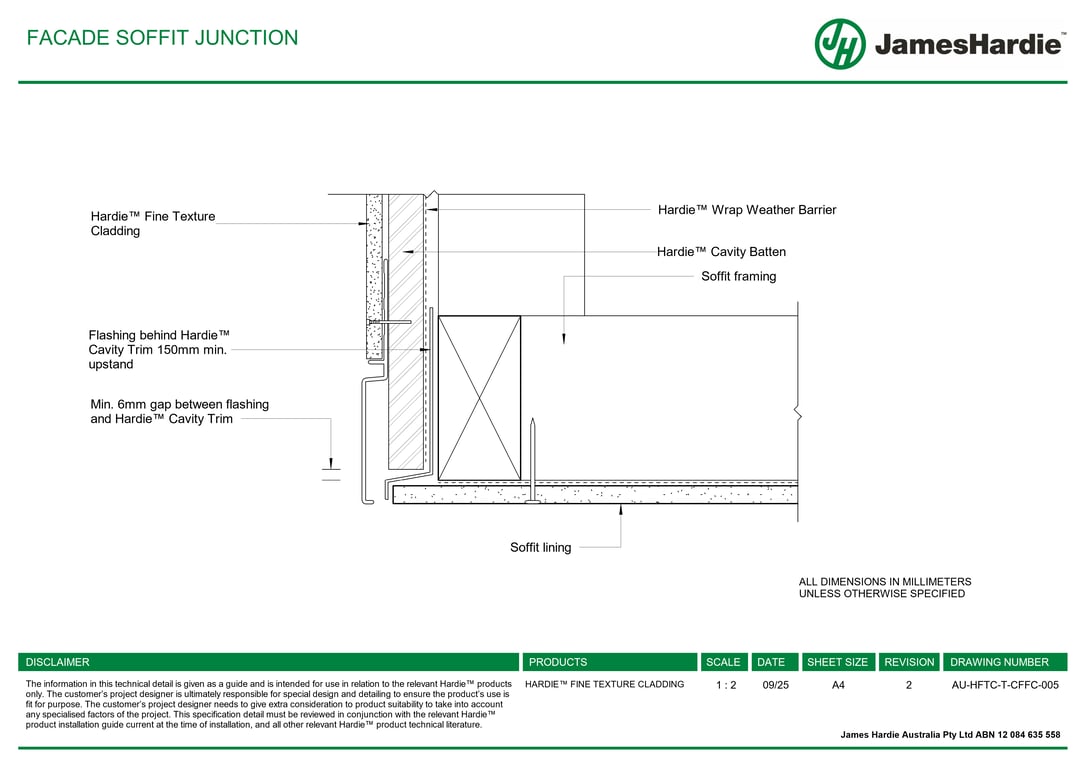 AU-HFTC-T-CFFC-005 - FACADE SOFFIT JUNCTION