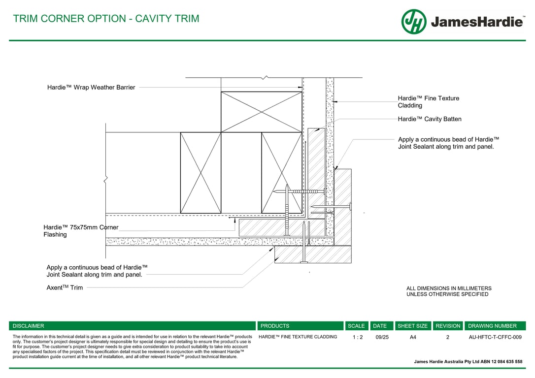 Navigate to AU-HFTC-T-CFFC-009 - TRIM CORNER OPTION - CAVITY TRIM