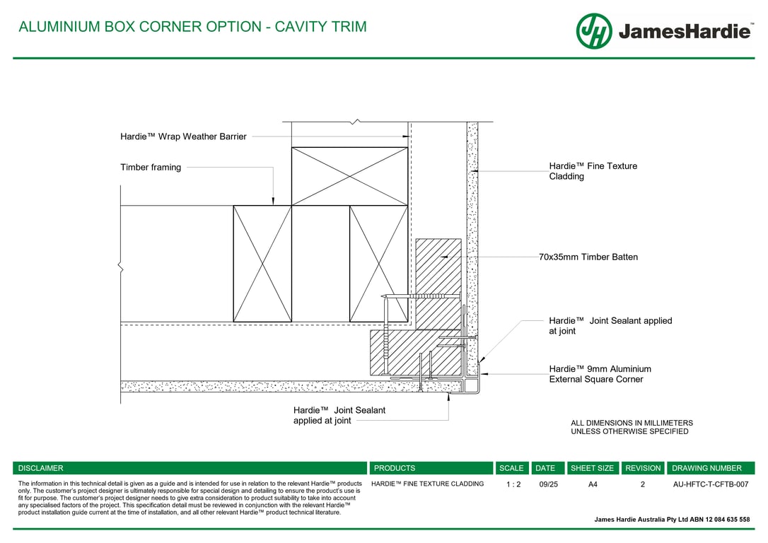Navigate to AU-HFTC-T-CFTB-007 - ALUMINIUM BOX CORNER OPTION - CAVITY TRIM