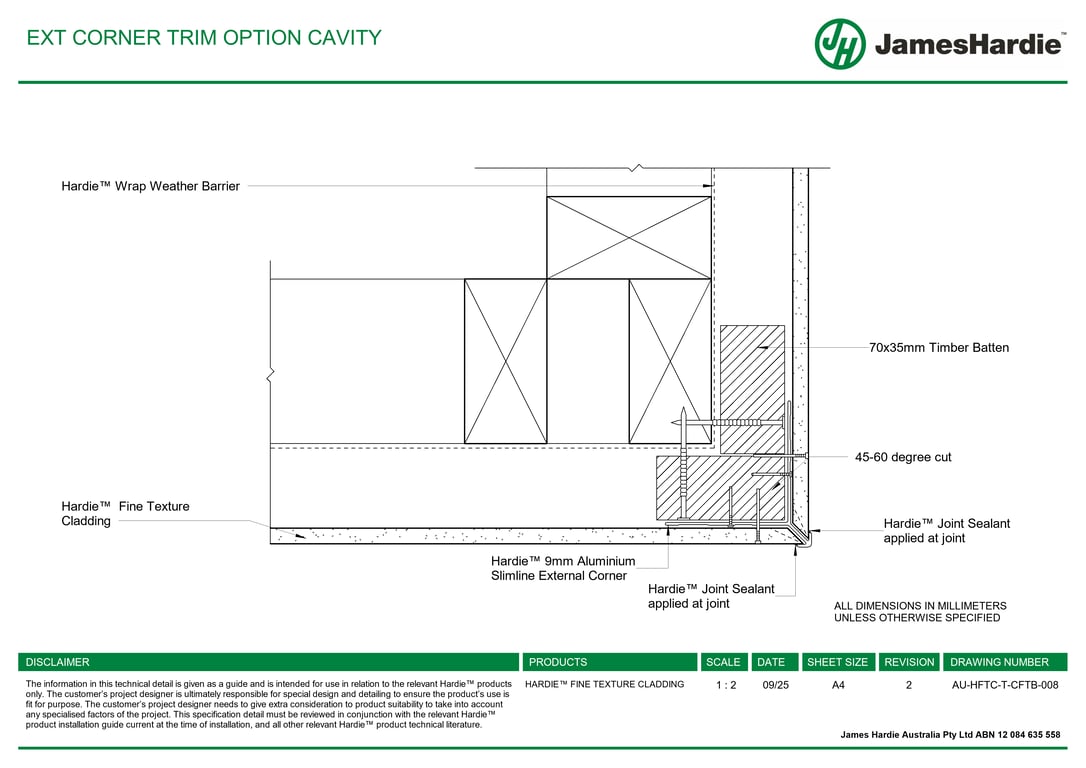 Navigate to AU-HFTC-T-CFTB-008 - EXT CORNER TRIM OPTION CAVITY