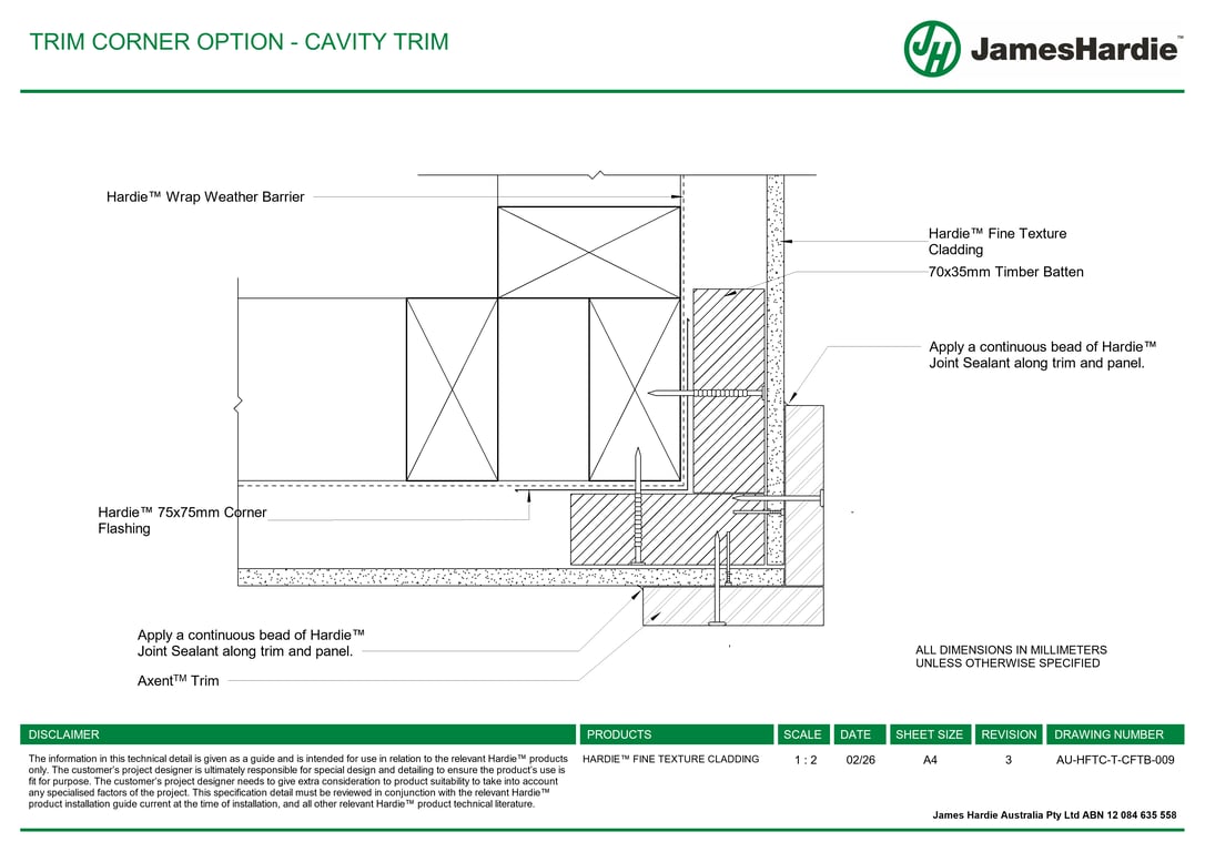 Navigate to AU-HFTC-T-CFTB-009 - TRIM CORNER OPTION - CAVITY TRIM