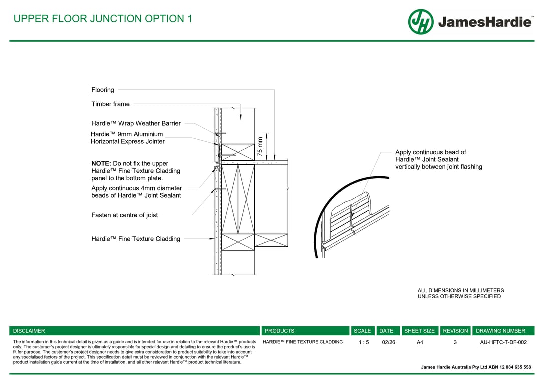 Navigate to AU-HFTC-T-DF-002 - UPPER FLOOR JUNCTION OPTION 1