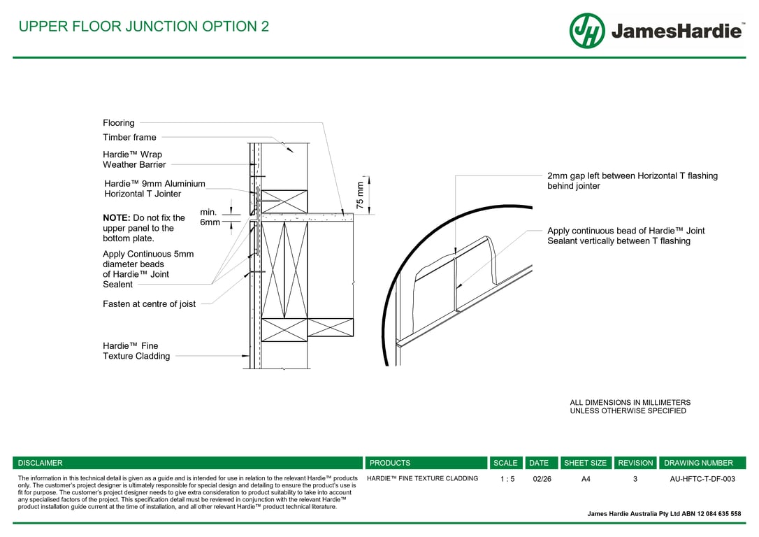 Navigate to AU-HFTC-T-DF-003 - UPPER FLOOR JUNCTION OPTION 2