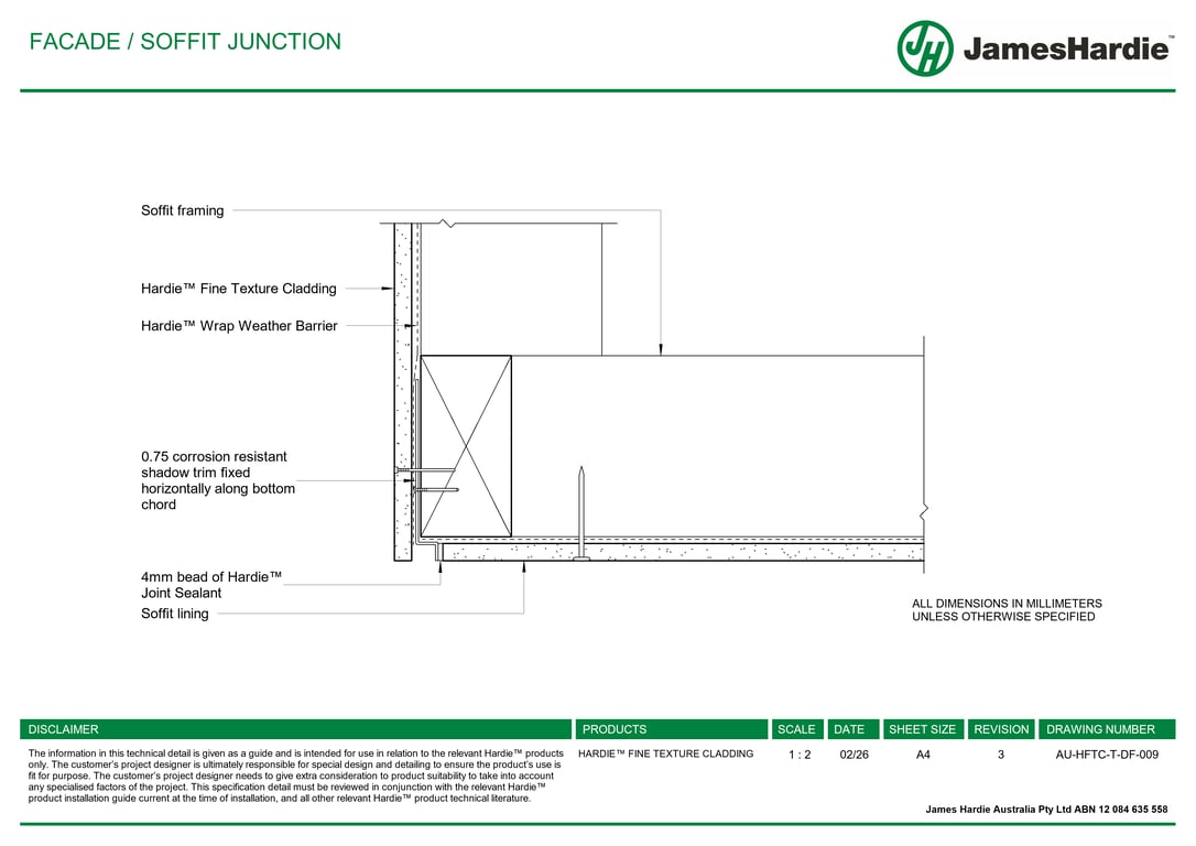Navigate to AU-HFTC-T-DF-009 - FACADE - SOFFIT JUNCTION