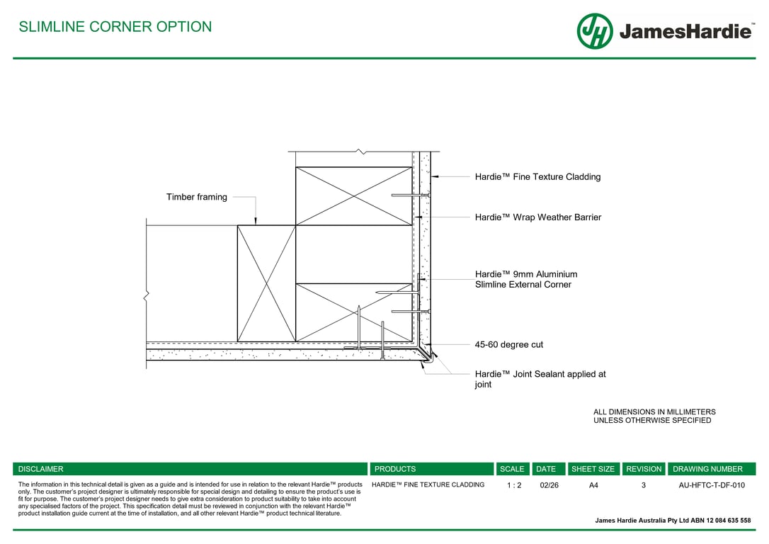 Navigate to AU-HFTC-T-DF-010 - SLIMLINE CORNER OPTION