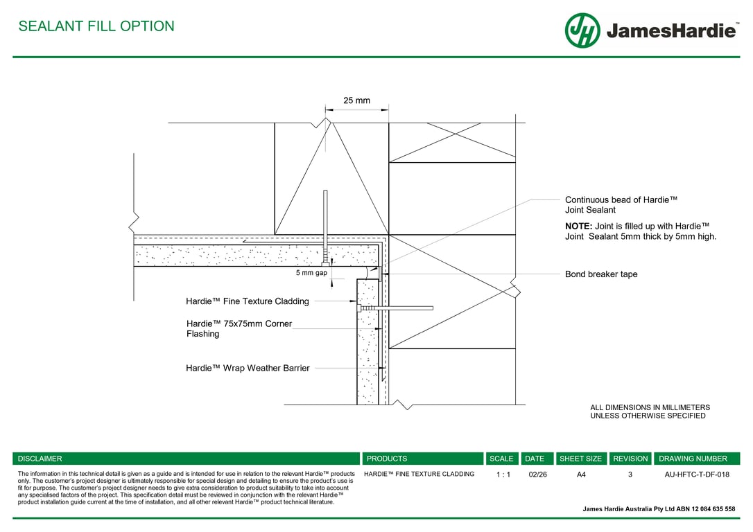 Navigate to AU-HFTC-T-DF-018 - SEALANT FILL OPTION