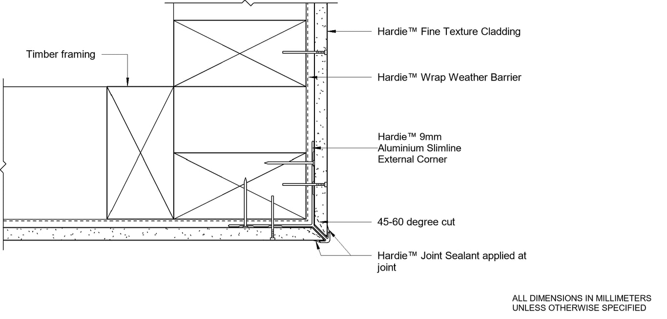 Navigate to HFTC DF Slimline External Corner Option
