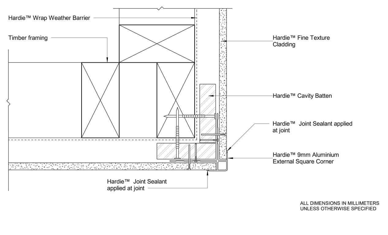 Navigate to HFTC Timber CFFC Aluminium Box External Corner Option